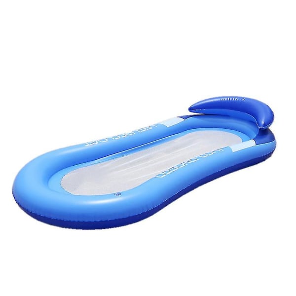 Oppblåsbar flytende bøye Oppblåsbar vannhengekøyeseng Bærbar hengekøyebøye (blå)