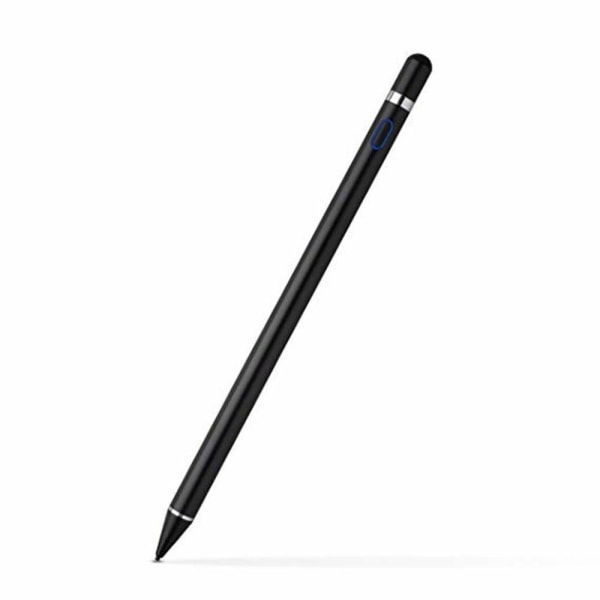 1 stk svart aktiv kapasitiv penn iPad Stylus ios Android-kompatibel mobiltelefon Nettbrett Malepenn Touch Screen Pen Universal Penn