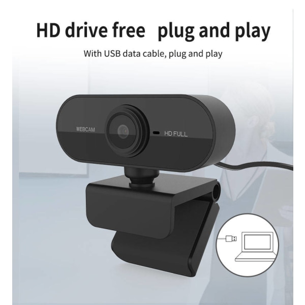 2021 Autofokus USB Laptop Webbkamera 2k Hd Streaming PC Webbkamera Full Hd 1080p webbkamera med 360 graders rotationsbas