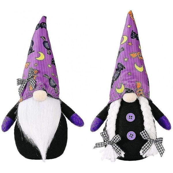 2kpl Purppura Kääpiö Koriste Halloween Juhla Koriste Halloween Gnome Pehmo Seisova Pehmo Kasvot