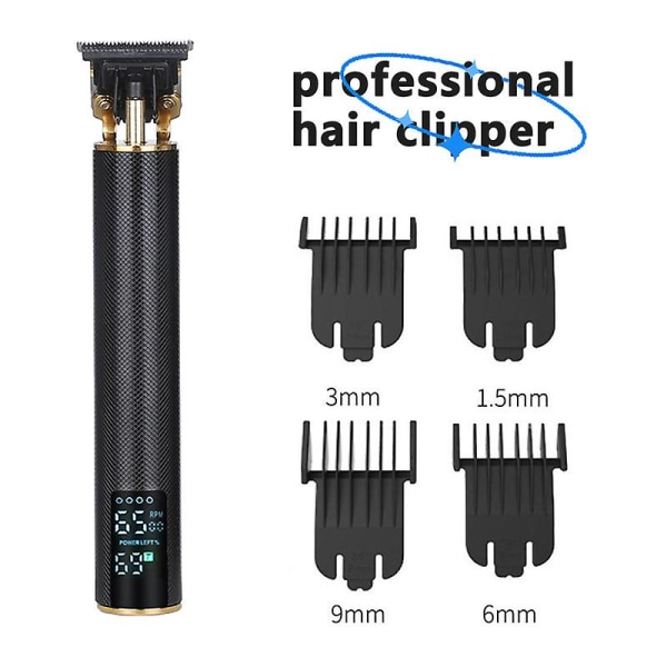 Hårklippare för män, professionella hårklippare Sladdlösa hårklippare Skäggtrimmer Set Uppladdningsbar rakkniv Zero Gap Haircut Groomin gold