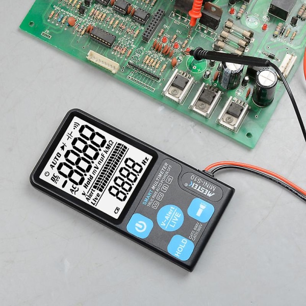 Mestek S10 Digital Smart Multimeter Transistor Testers 6000 Counts True Rms Auto Elektrisk Kapacitansmätare Resistanstestare MINIS10