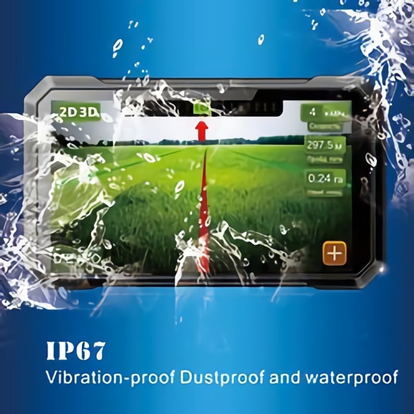 God pris 7 tommer Vandtæt IPX7 Indbygget Wifi Brugervenlig landbrugs-GPS, der passer til enhver traktor.GPS-vejledningssystemer Black