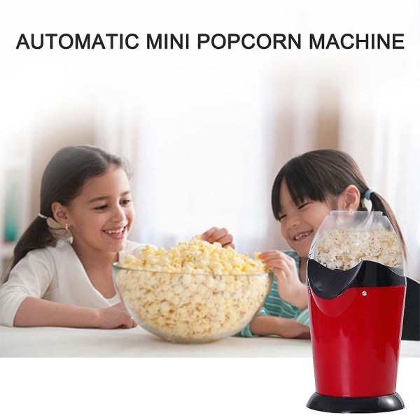 Automatisk Mini Popcorn Maskin Husholdning Sunn Varmluft Popcorn Popper Maker Med US