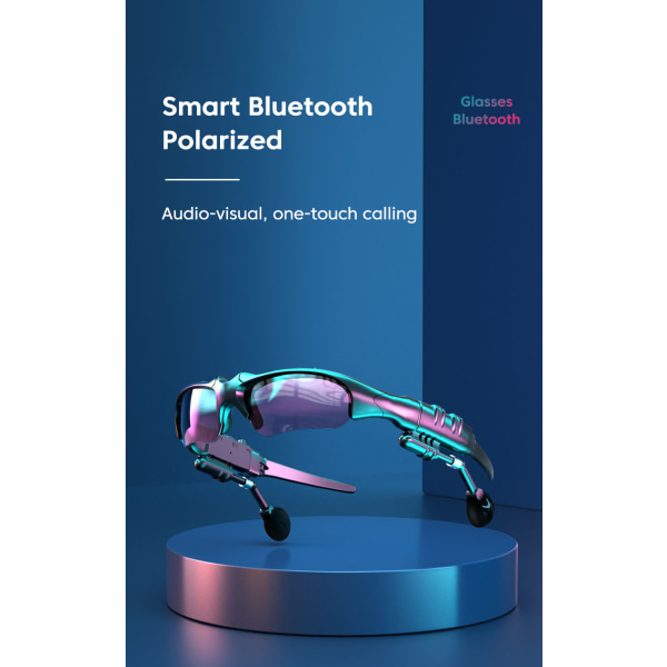 Smarte hovedtelefoner Solbriller Udendørs sport Trådløse briller Hovedtelefoner Gennemsigtig farve