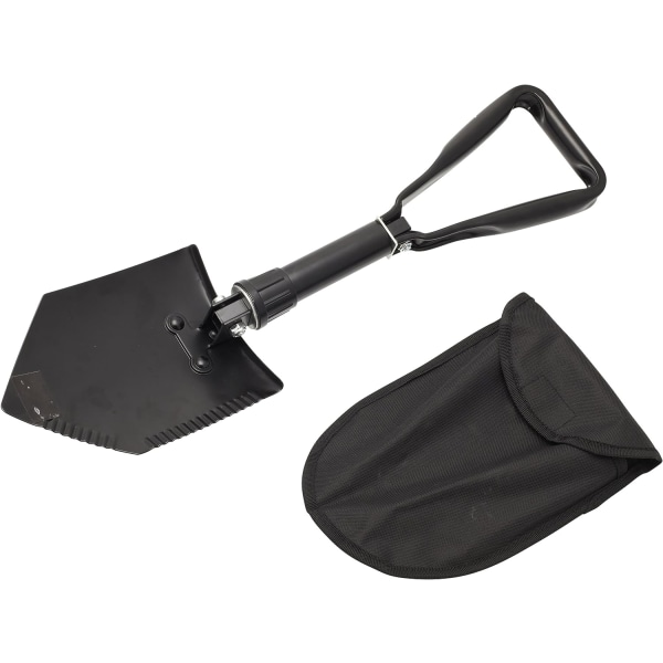 Svart multifunksjon militær metall sammenleggbar spade Pickaxe, mini overlevelsesverktøy for camping fotturer Hage spade
