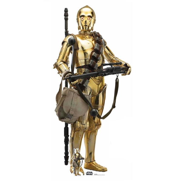 C-3PO officielle papudskæringer / Standee fra Star Wars: The Rise of Skywalker