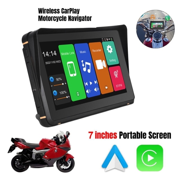 7 tum Touch Motorcykel GPS Navigation Bärbar Motorcykel Special Navigator  Support CarPlay / Android Auto IPX76 Vattentät 7 Inch Set abf5 | 7 Inch Set  | Fyndiq