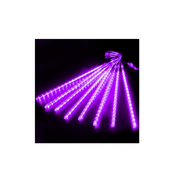 Udendørs dekoration 8 LED Meteor Lights Patch Lighting Project Bar Yard Julearrangement Meteor Shower Lights (lilla)