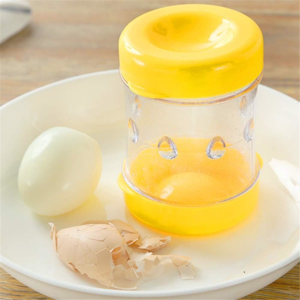 Cooked Egg Sheller Handvevad Automatisk Egg Sheller Äggskalseparator Egg Sheller Kökspryl (gul)