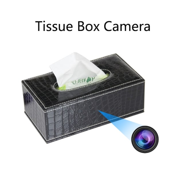 1080P HD PU Läder Tissue Box Wifi-kamera Hemsäkerhetsövervakning Kamera Rörelsedetektering Baby Fjärrövervakning Tissue Box Camera