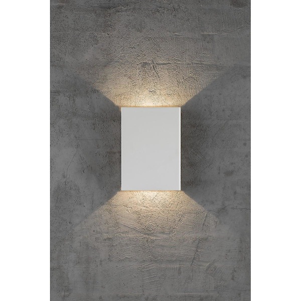 Fold 15cm LED Udendørs Op Ned Væglampe Hvid, IP54, 3000K