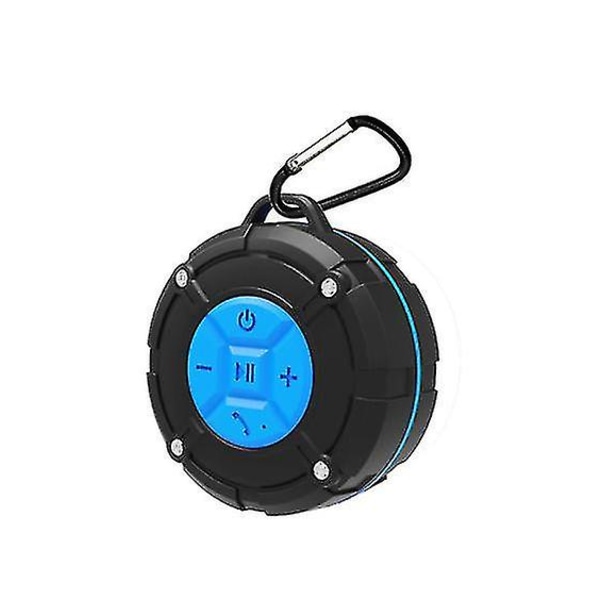 Vandtæt Ipx7 bærbar trådløs Bluetooth høj stereohøjttaler med 400 Mah batteri, FM-radio (blå)