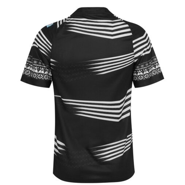 Fiji hjemme/ude rugbytrøje, sort, 2XL