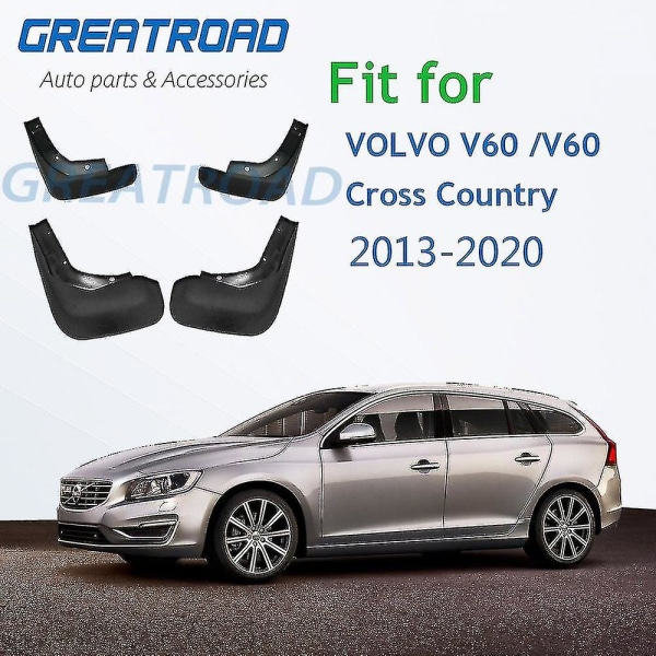 Set auton lokasuojat Volvo V60 V60 Cross Country 2013-2020 14 15 16 17 18 19 Lokasuojat Roiskesuojat Lokasuojat Lokasuojat Lokasuojat