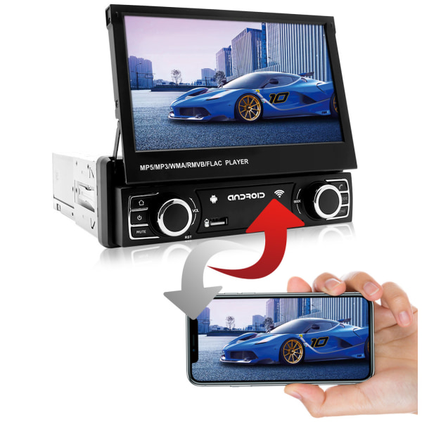 7 tuuman auton DVD-soitin GPS-navigointi Wifi BT Carplay Multimedia 1G+16G 1 Din Android-autoradio