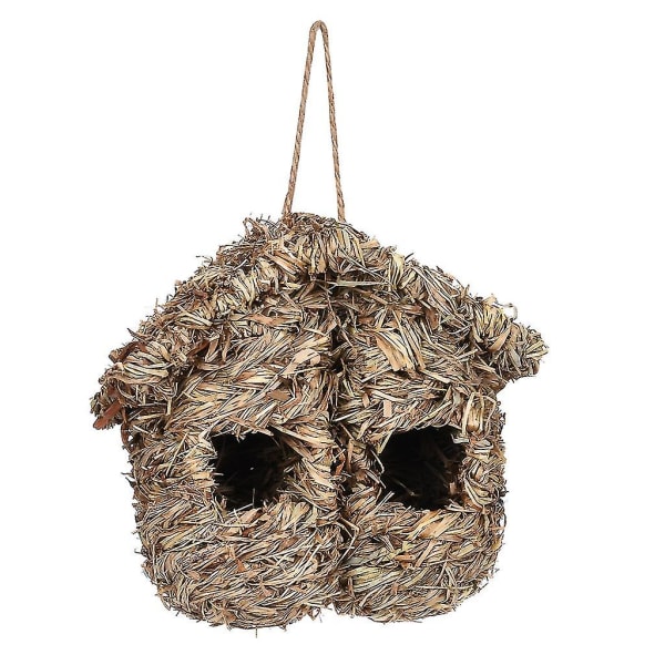 Gress Birdhouse Håndstrikket Natural Bird Hut Hummingbird Nest For Outside