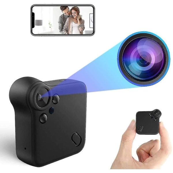 Mini spionkamera Wifi Nanny dold kamera Full Hd 1080p trådlös bilövervakningskamera med mörkerseende-svart