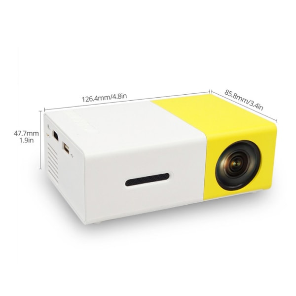 LED-kotitoimisto YG300 -projektori HD 1080P -mikrominiprojektori (1 pakkaus)