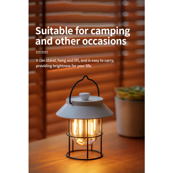 Udendørs campinglys Usb nødlys Atmosfære udendørs lys Black DQ308