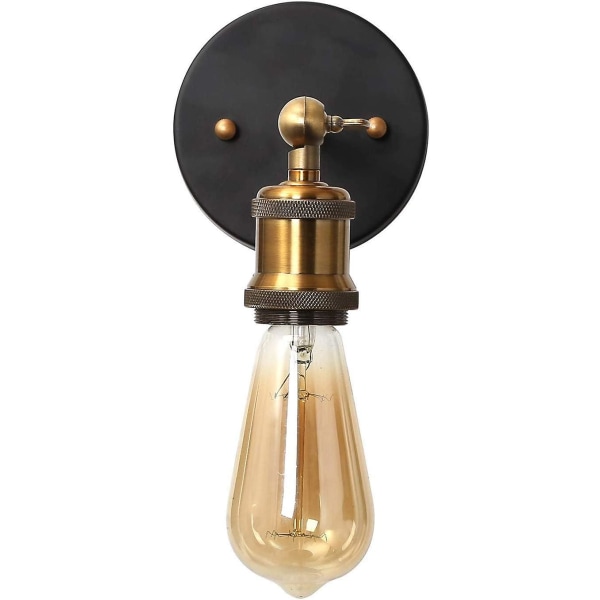 Industriell vägglampa Retro Rustik Loft Antik Vägglampa E27 Edison Vintage Vägglampa Dekorativa armaturer Belysning Bronsfinish (glödlampor Ej