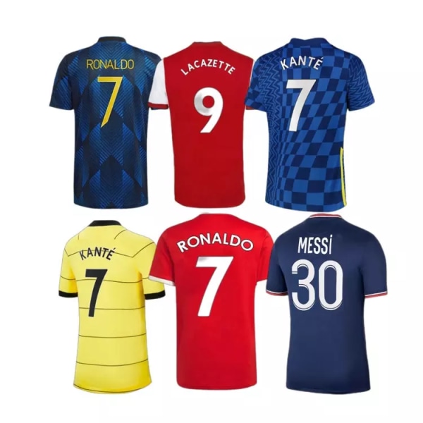 2021-2022 Custom Sublimation Fotbollströja Camisetas De Futbol Football Kit Jersey Blue XL