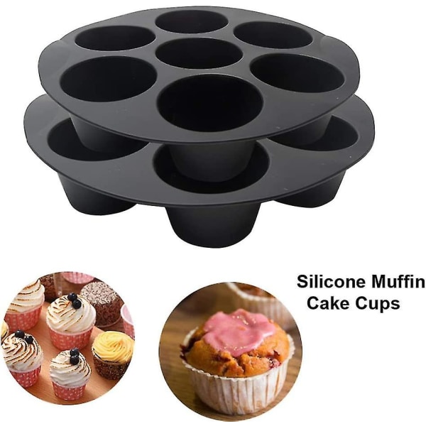 Silikoniset muffinsikakkukupit, tarttumaton leivontamuffinssipannu, universal mold, pyöreä mold tarttumaton mould