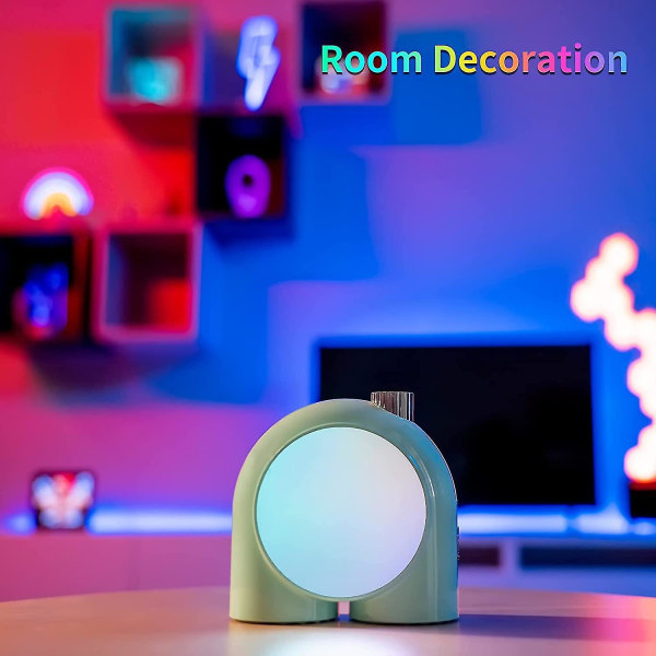 Smart Mood Lamp, Sladdlös Bordslampa Med Programmerbar Rgb Led För Sovrum Spelrum Kontor Green