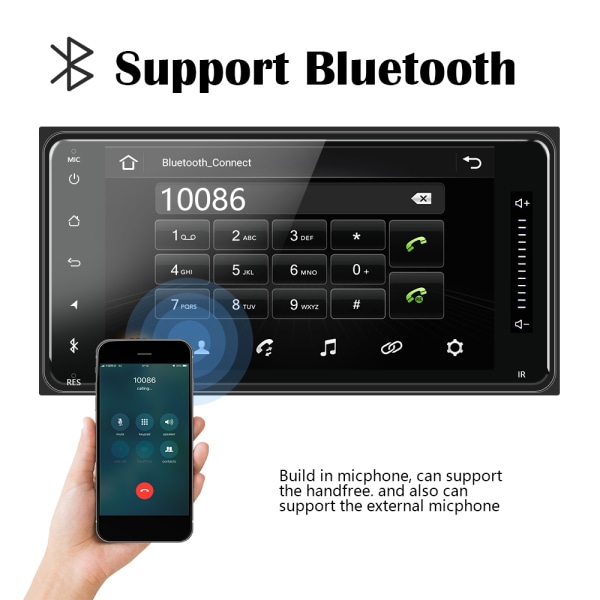 Android 8.1 Car Multimedia Player GPS Bilradioer 2 Din 7' Auto Radio BT Auto Audio med bakkamera For Toyota Corolla