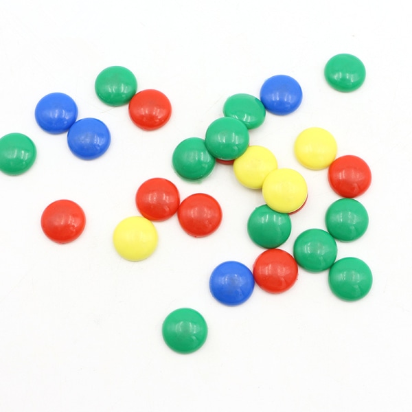 30 stykker magneter med 20 mm diameter, tavleklistremerker, magneter, magnetiske tavlepartikler (tilfeldig farge)