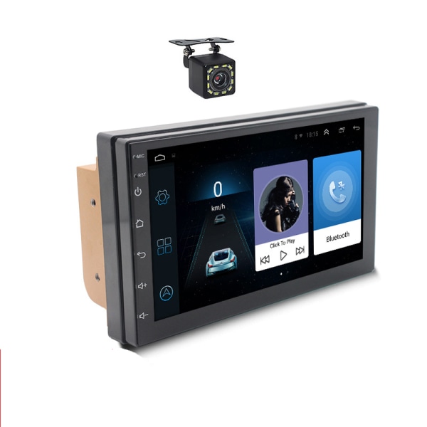 7" 2din Android Autoradio Bilstereo Bilstereosystem Berøringsskjerm GPS-navigasjon Stereobilvideo med 12 LED-kamera
