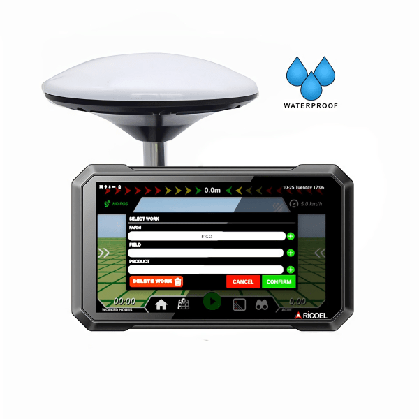 God pris 7 tommer Vandtæt IPX7 Indbygget Wifi Brugervenlig landbrugs-GPS, der passer til enhver traktor.GPS-vejledningssystemer Black