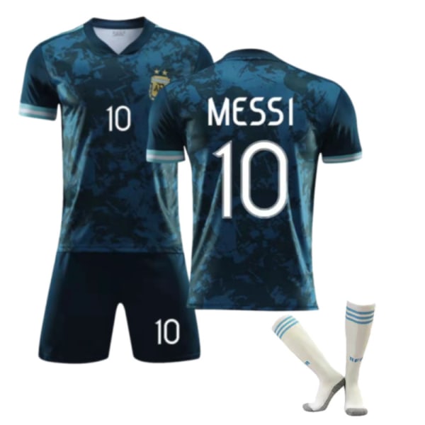 Argentina trøje nr. 10 Messi hjemme- og udetrøje til børn Udebane nr. 10 10-11Y