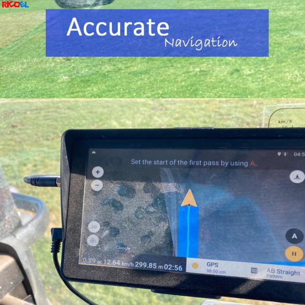 7 tommer skærm Højpræcision landbrugstraktorstyring GPS Landmålingsinstrumentsystem