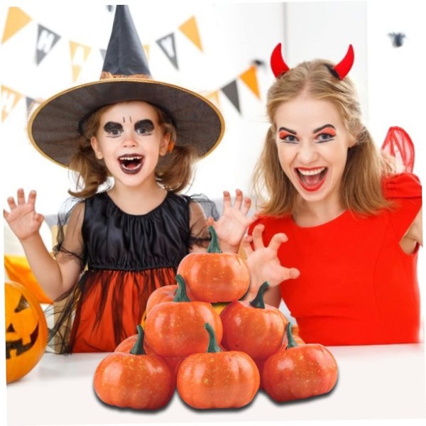 32 stk Halloween realistiske græskardekorationer Kunstigt skumgræskar efterårshøstdekorationsrekvisitter