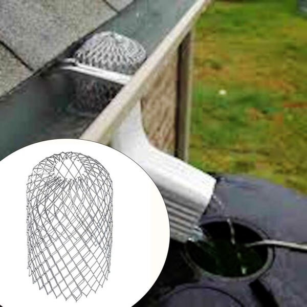 4 fleksible aluminiumsrendefiltre Diameter 8 cm gitternet Stop Løvfilter Si Løvbeskytter tagrendedæksel til beskyttelse