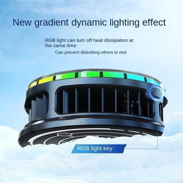 Mobiltelefon Radiator RGB LED-lys Kjølevifte