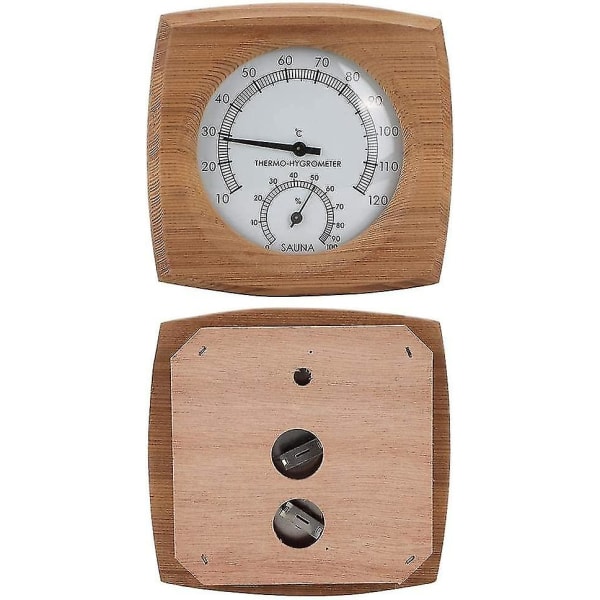 Pxcl bastutermometer, bastutermometer i trä, väggmonterad termometer, ånga våttermometer