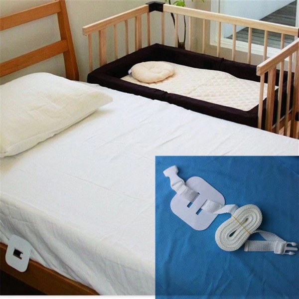 Børneseng baby mor og barneseng anti-bevægelse skridsikker anker krybbe syning stor seng sikkerhedsrem 2,5 cm bred * 6m lang/0,98*236,2"