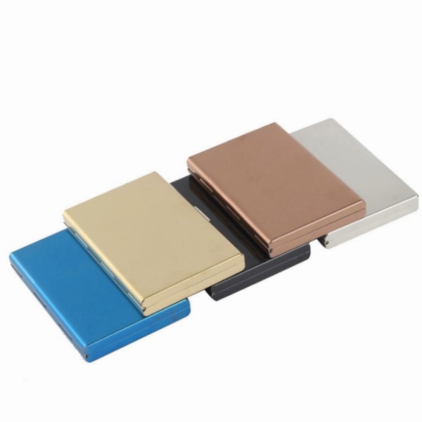 Korthållare i rostfritt stål Kreditkortshållare Svart Bankkorthållare i rostfritt stål Metallkorthållare (2-pack slumpmässig färg)