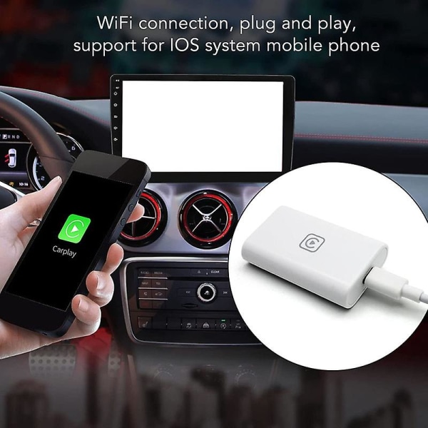 Carplay trådløs adapter, kablet til trådløs Carplay-dongle, trådløs Carplay-dongle Konverter til Android til Ios bilafspiller hovedenhed