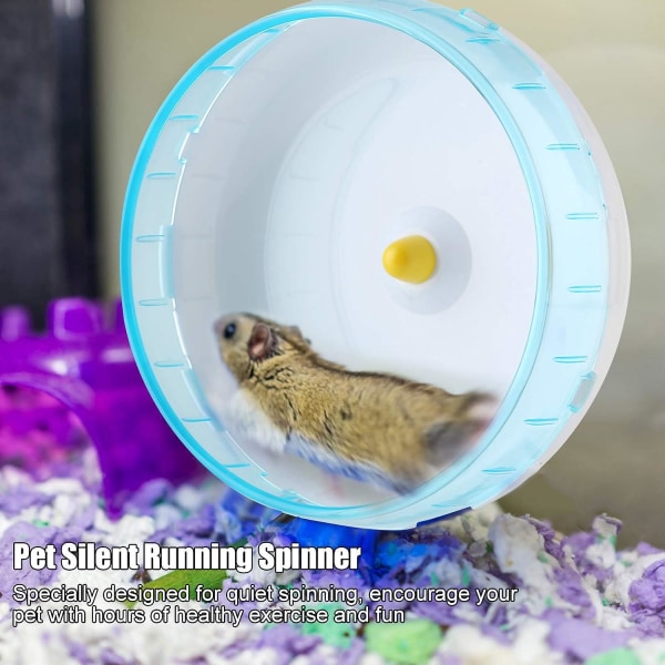 Hamsterin juoksupyörä (jalusta ei sisälly), 12 cm lemmikkihiiret hiiret gerbiilit rotat äänettömät juoksupyörät harjoituspyörän lelu