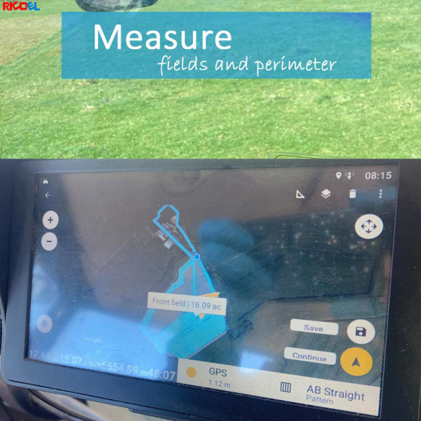 7 tommer skærm Højpræcision landbrugstraktorstyring GPS Landmålingsinstrumentsystem