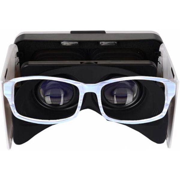 VR Headset, foldbare VR-briller Forsendelse Bærbare 3D Virtual Reality VR Smart Digital-briller til 3D VR-filmspil (4,7-6 tommer telefoner)