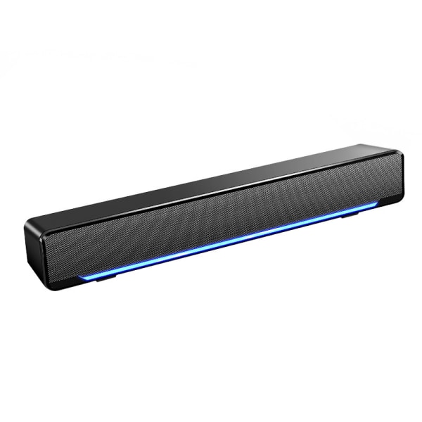 USB Bluetooth Sound Bar for stasjonær datamaskin, doble høyttalere, høyt volum og subwoofer - svart