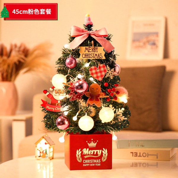 Miniature juletræ, 45CM mini juletræ, mini kunst juletræ, grønt bordplade juletræ, mini kunst juletræ, Mi