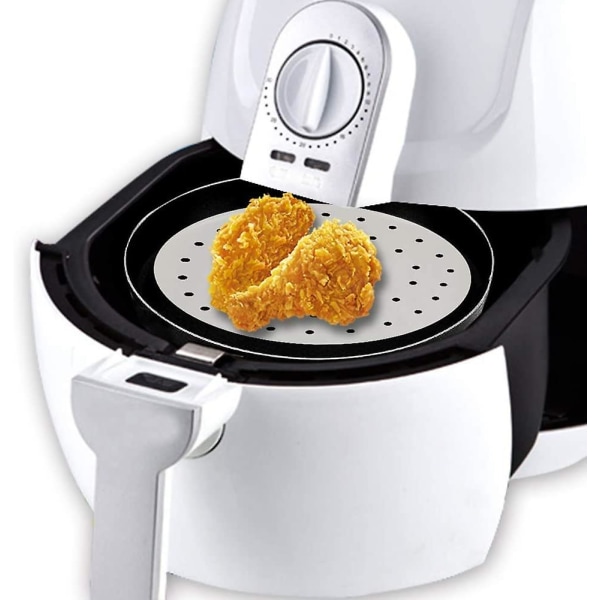 Air Fryer Kertakäyttöiset paperivuorauksen tarvikkeet 7&#34; 8,5&#34; 9&#34;10&#34; 100 kpl Pergamenttipaperia Bamboo Steamer vuoraukset Rei'itetyt tarttumattomat Waterpro White 10 inch 200pcs