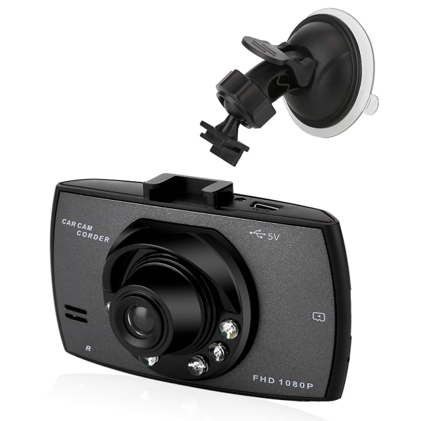 G30 2,2 tommer usynligt instrumentbræt Bilkamera til bil med bilvideo DVR-optager 90 graders vidvinkelobjektiv DashCam black None