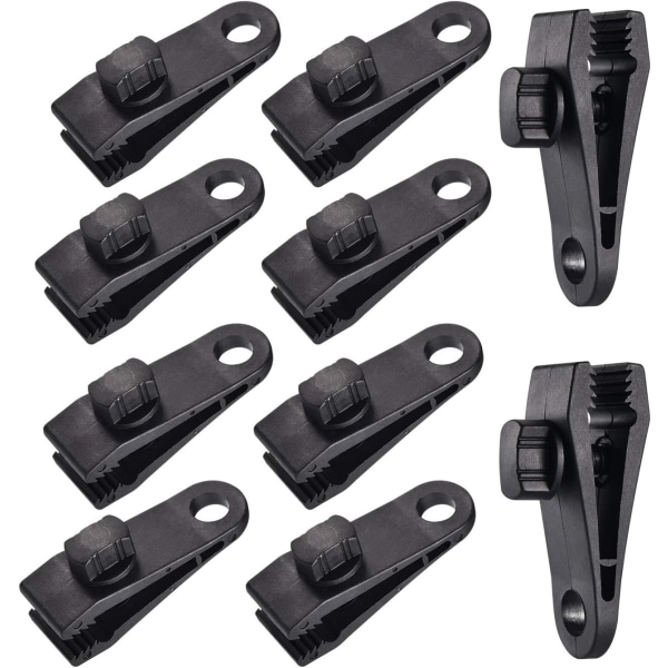 10 set Tarp Clip Tält Clamp Tarp Markiser Clip, Tarp Clamp, Tält Clamp, för biltält, presenning, markiser, camping