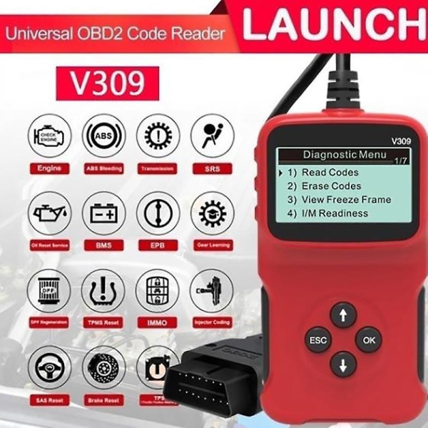 V309 Eobd Scanner Code Reader Data Tester Automatisk skanningsdiagnosverktyg för Citroen Peugeot Renault Automotive Diagnostic T